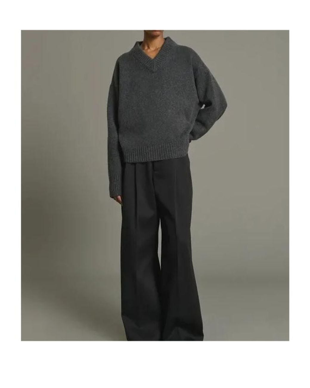 Soeur Black V-Neck Knit Sweater