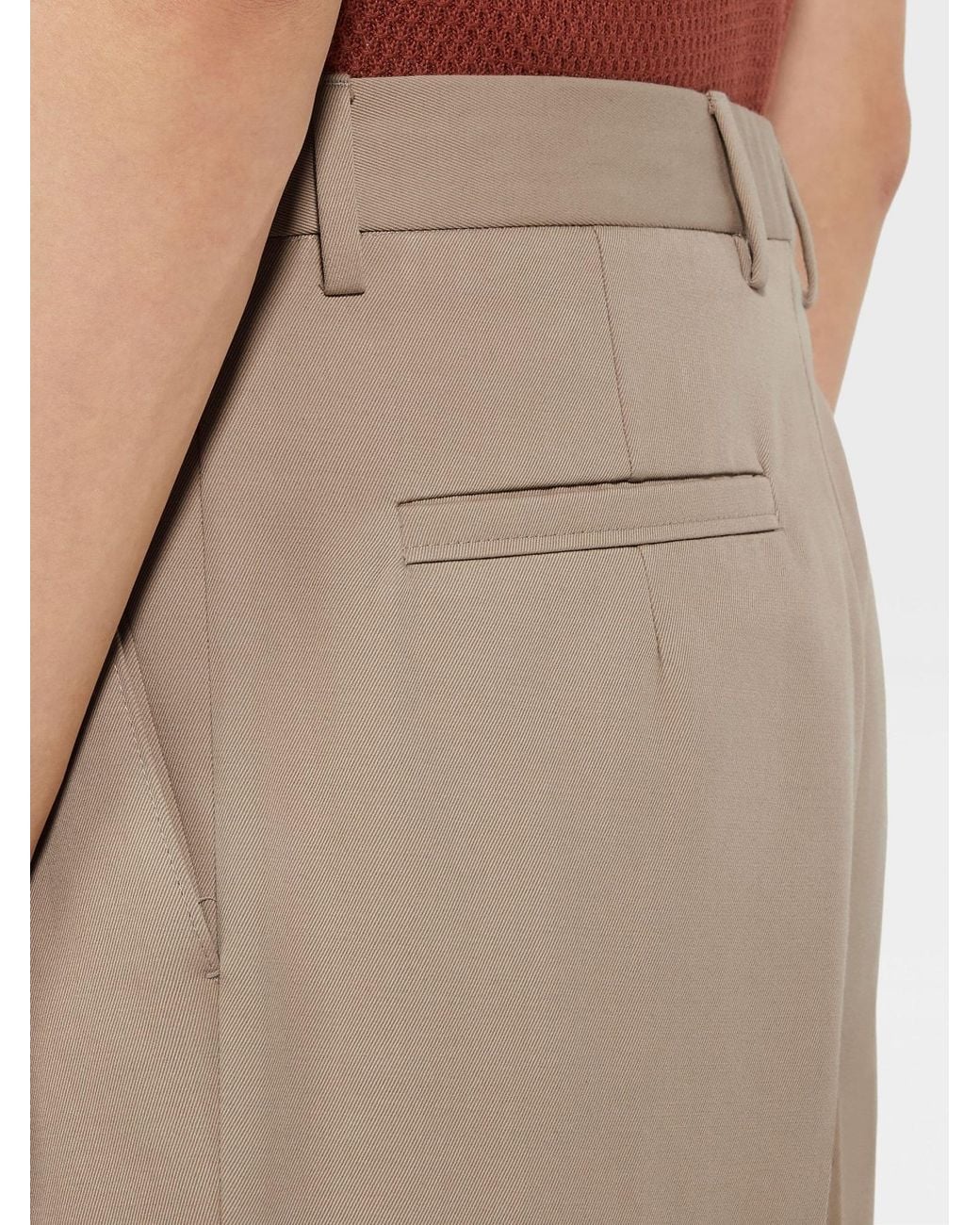 Zegna Natural Straight-Leg Tailored Trousers for men