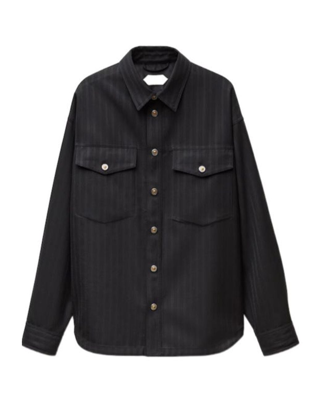 Versace Black Logo Stripe Pocket Shirt for men
