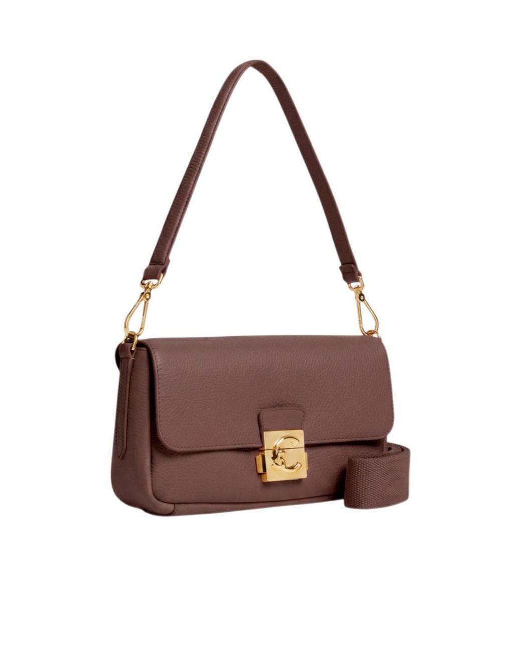 Coccinelle Brown C Me Lock Medium Shoulder Bag