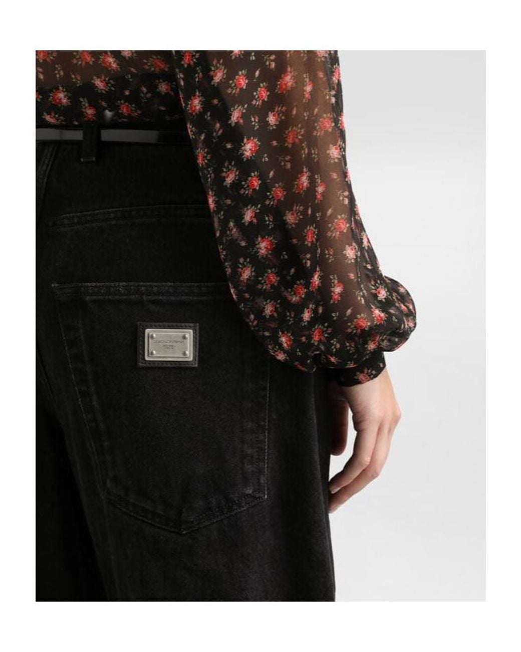 Dolce & Gabbana Black Frayed-Hem Jeans