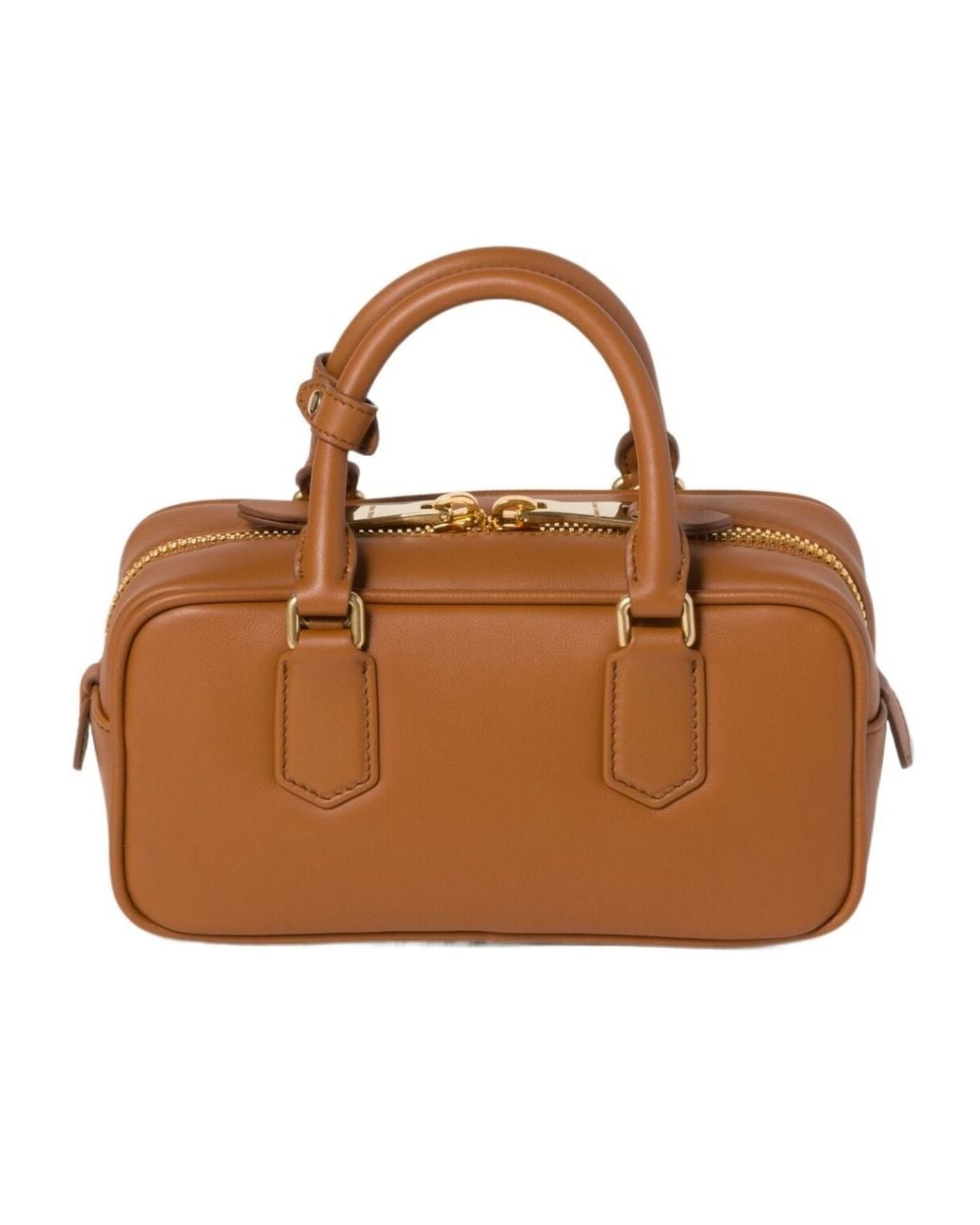 Miu Miu Brown Arcadie Zipped Tote Bag
