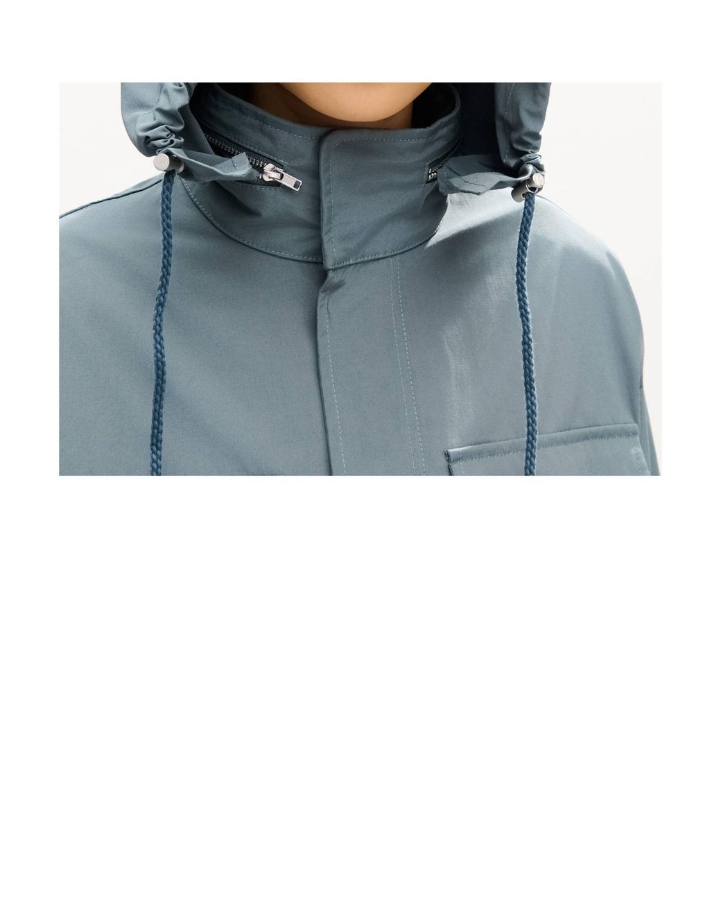 KENZO Blue Mid-Length Windbreaker Jacket
