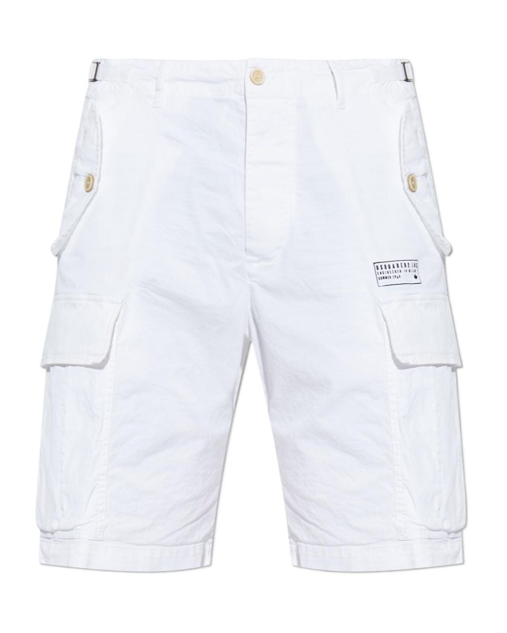 DSquared² White Light Utility Kawaii Shorts for men