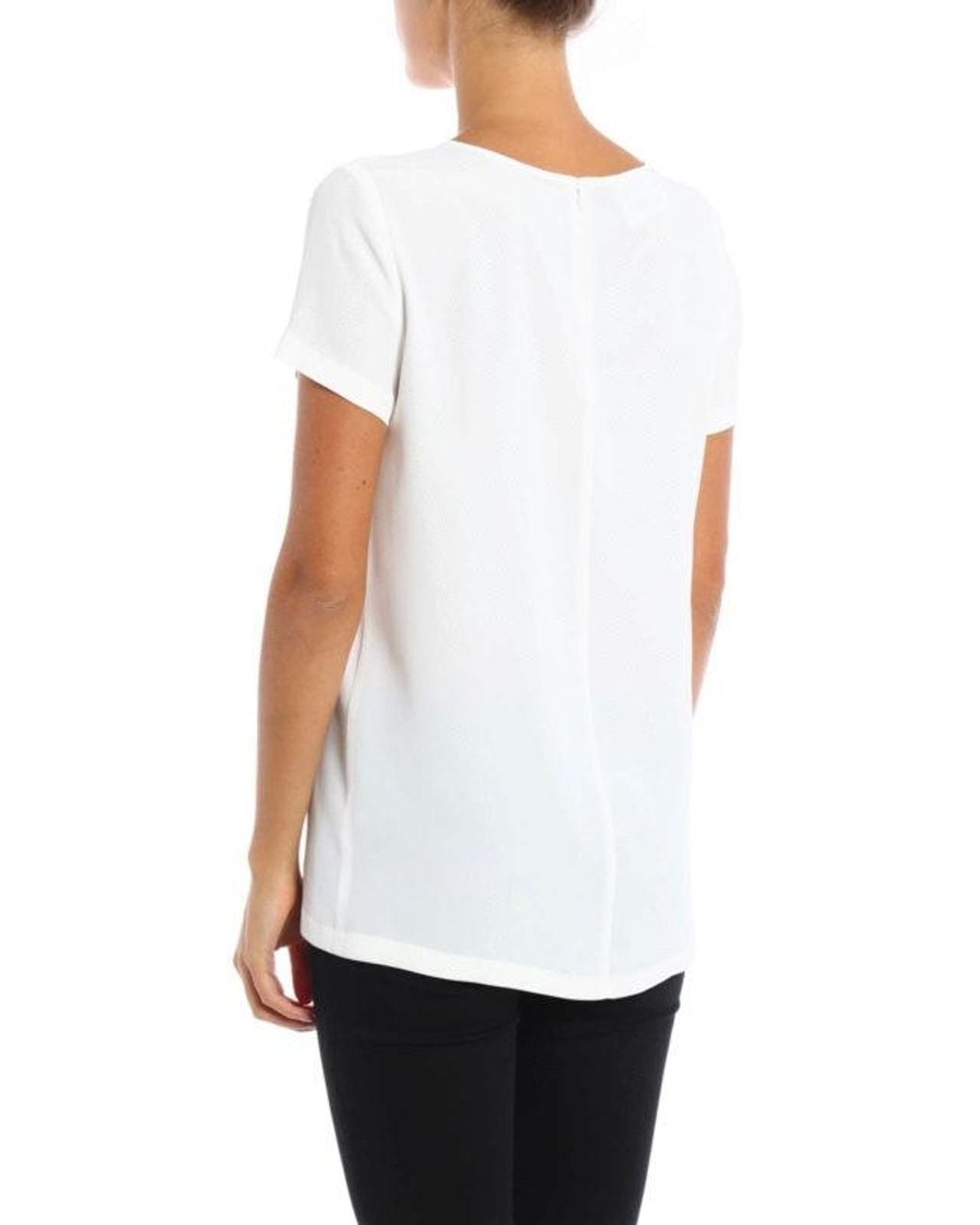 Moschino White Logo Printed Pattern T-Shirt