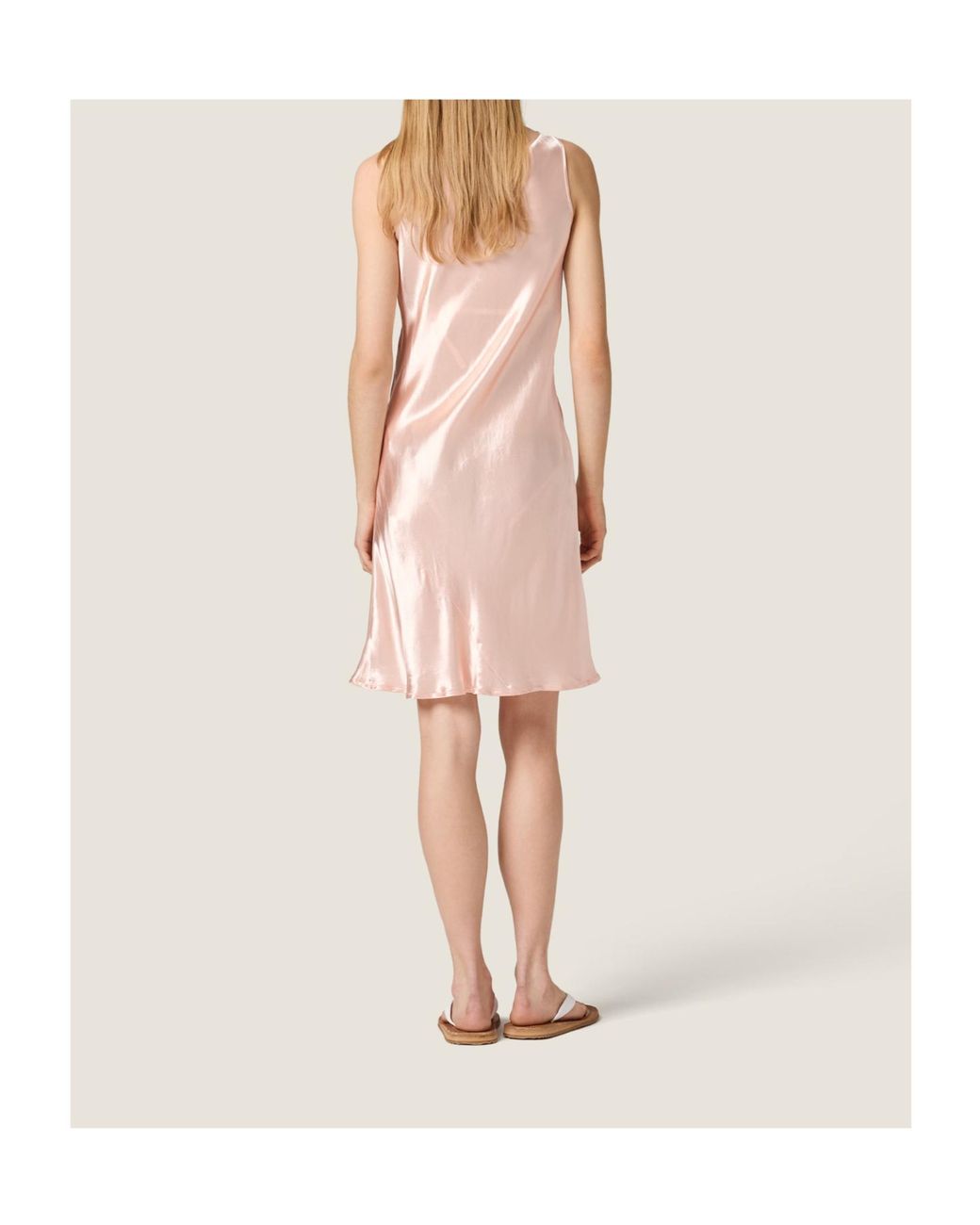 Miu Miu Pink Satin Midi-Dress