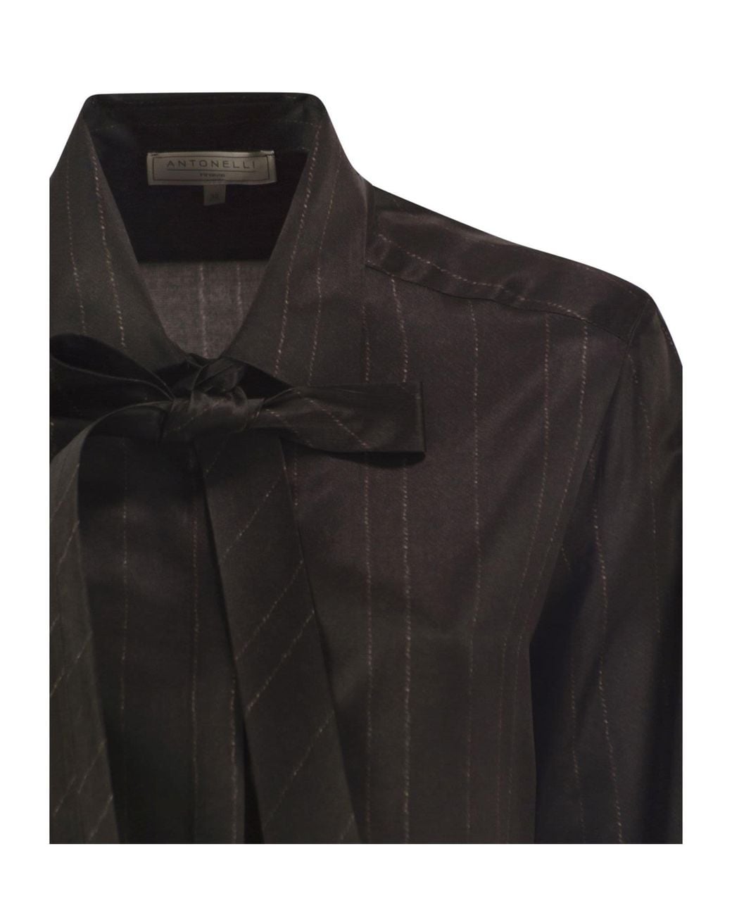 Antonelli Black Striped Long-Sleeve Shirt