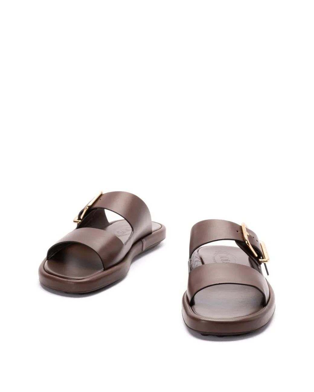 Tod's Brown Double-Strap Slides