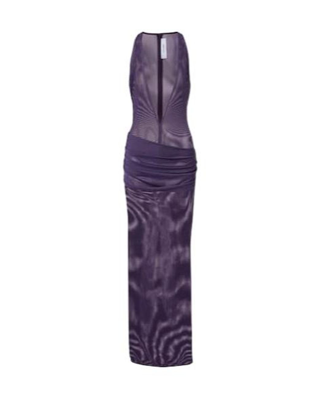 Alex Perry Purple Sheer Gown