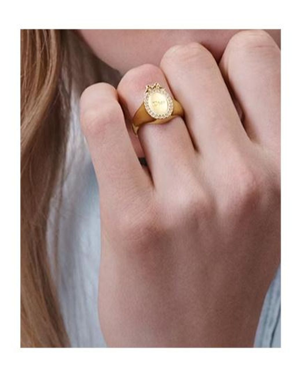 Dior Brown Médaillon Ring
