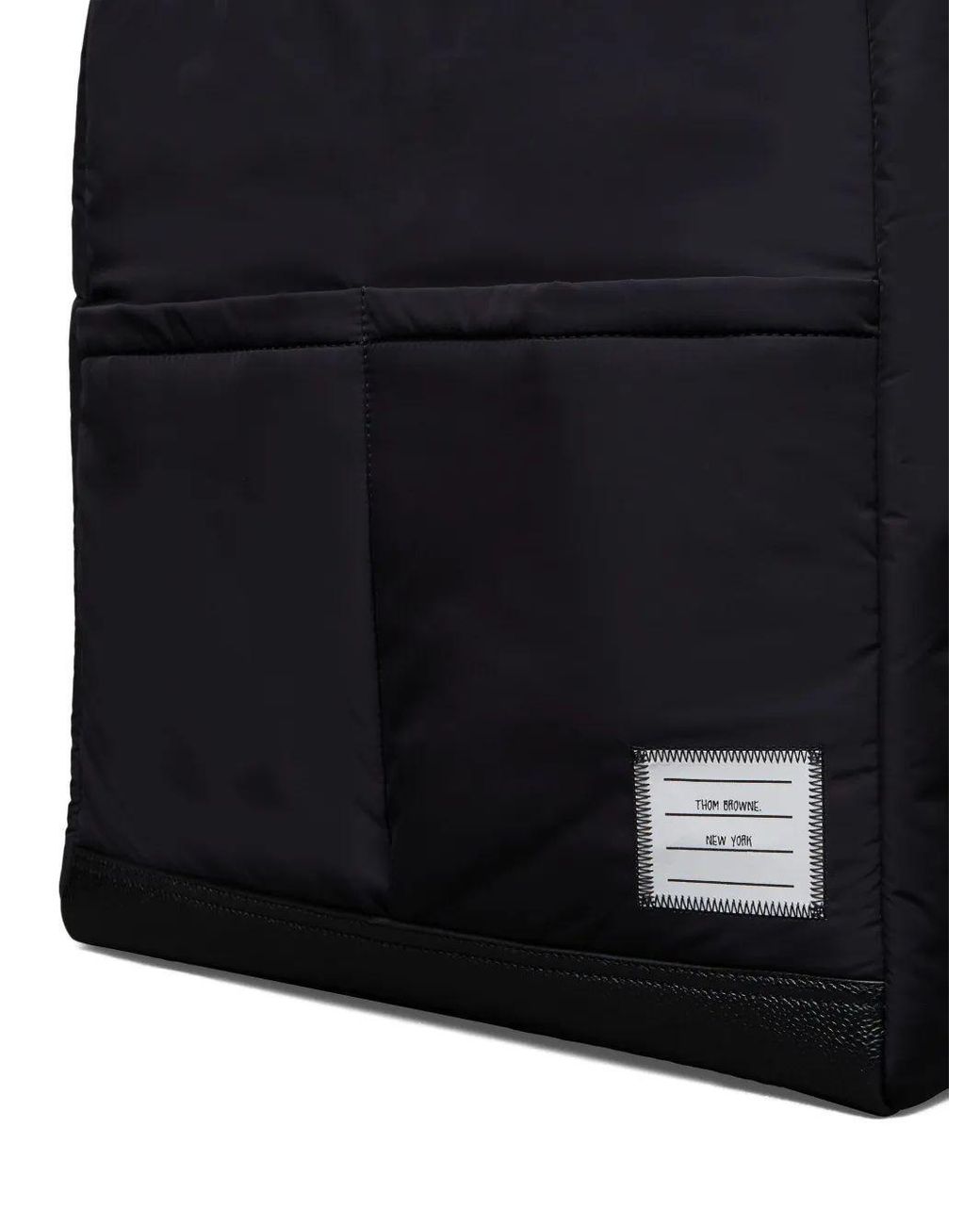 Thom Browne Black Multi Pocket Tote Bag for men