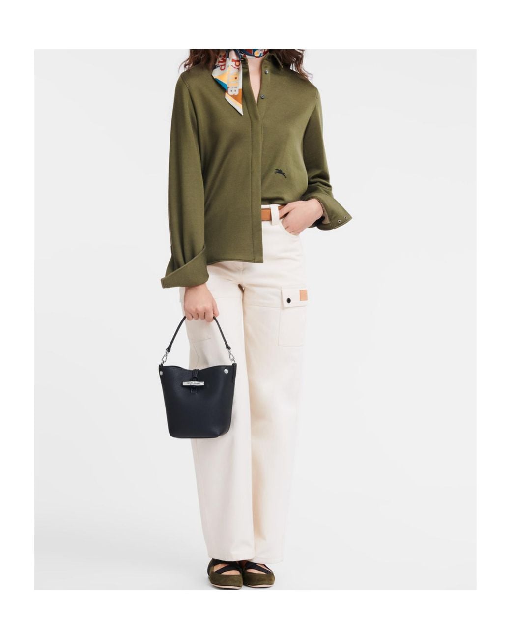 Longchamp Black Le Roseau Essential Xs Bucket Bag