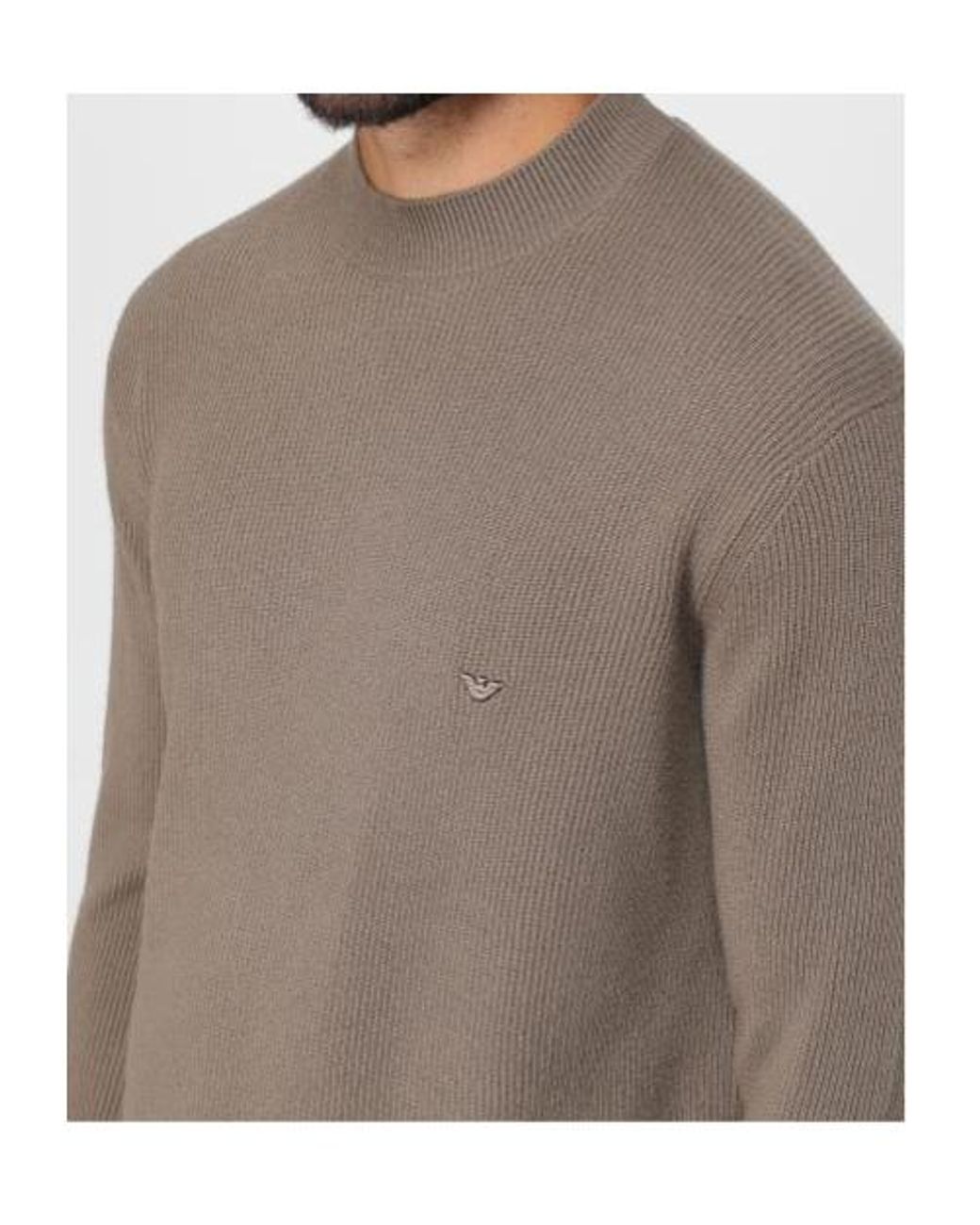 Emporio Armani Natural Ribbed Sweater for men