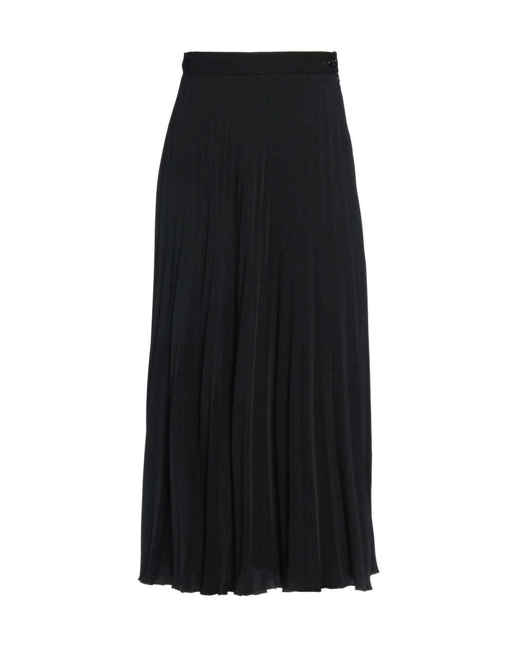 MM6 by Maison Margiela Black Solid Color Pleated Skirt