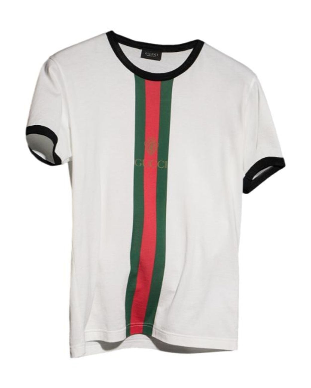Gucci White Cotton Jersey T-Shirt With Print for men