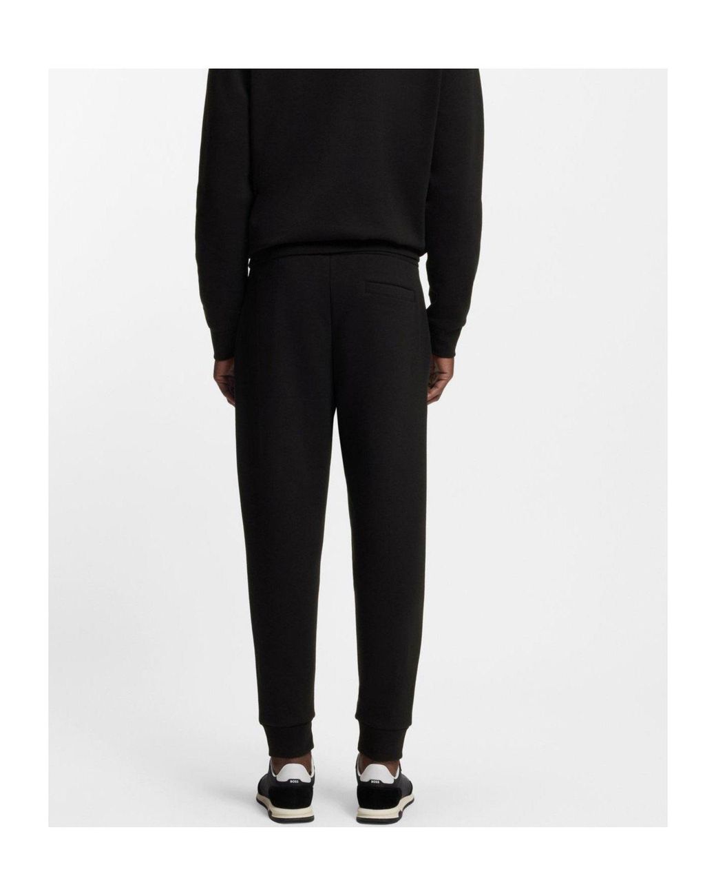 Boss Black Drawstring Jogger Pants for men
