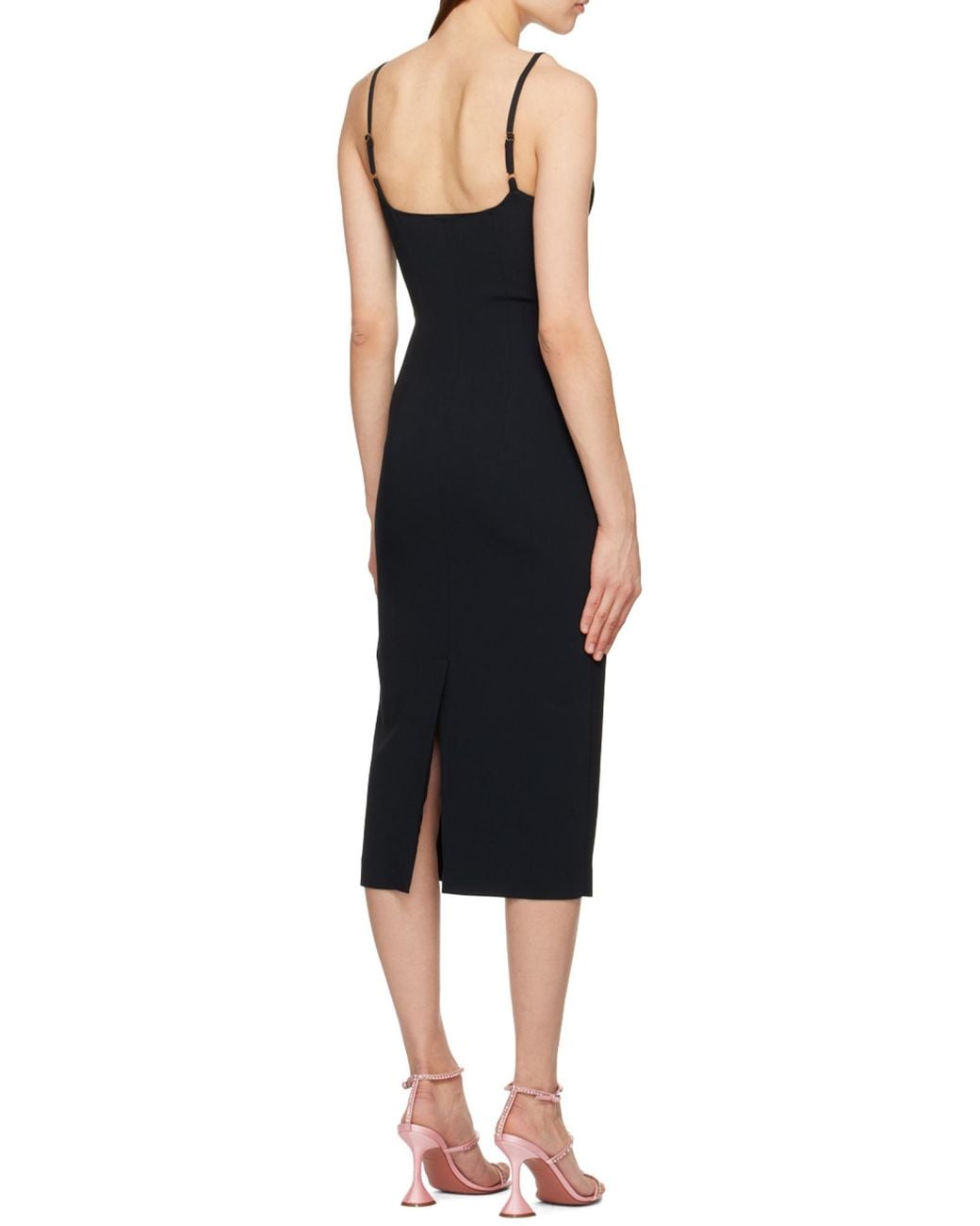 Blumarine Black Heart Sequin Dress With Thin Straps