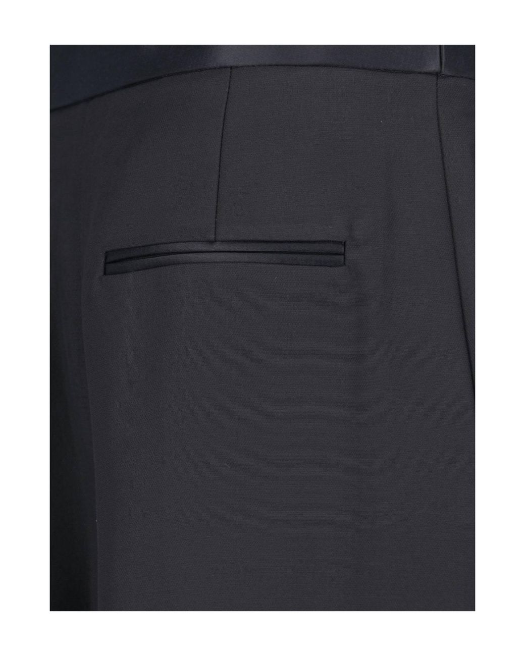 Khaite Blue Marine Low-Rise Wide-Leg Pants