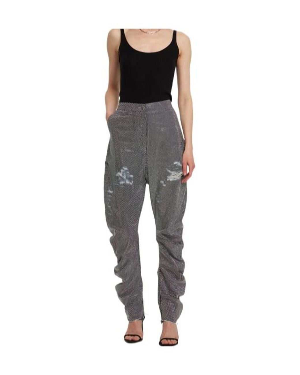 J.W. Anderson Gray Wiggle Studded Cotton Pants