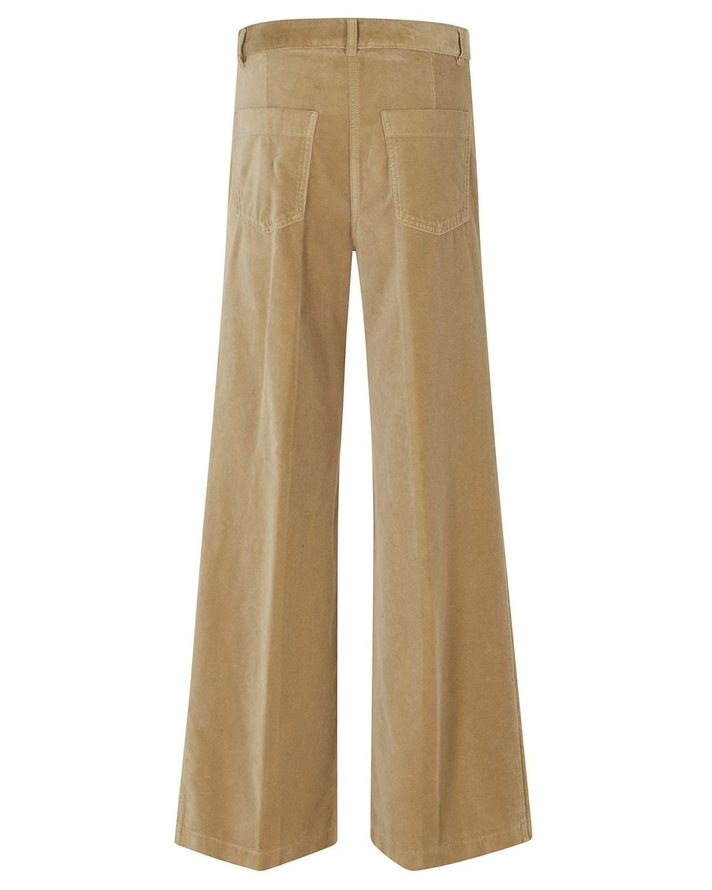 Aspesi Natural Velvet Wide-Leg Trousers