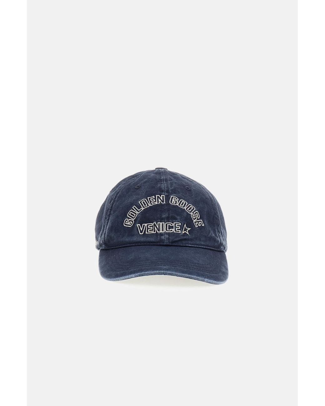 Golden Goose Deluxe Brand Blue Logo Embroidered Baseball Cap for men