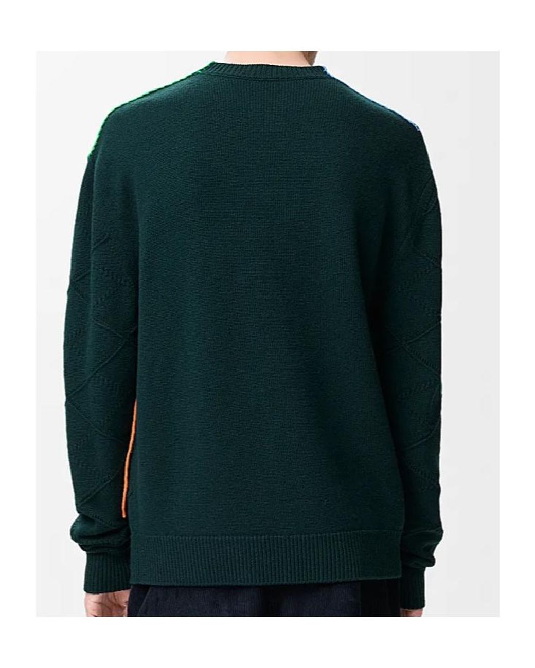 Loewe Green Long-Sleeved Wool Sweater for men