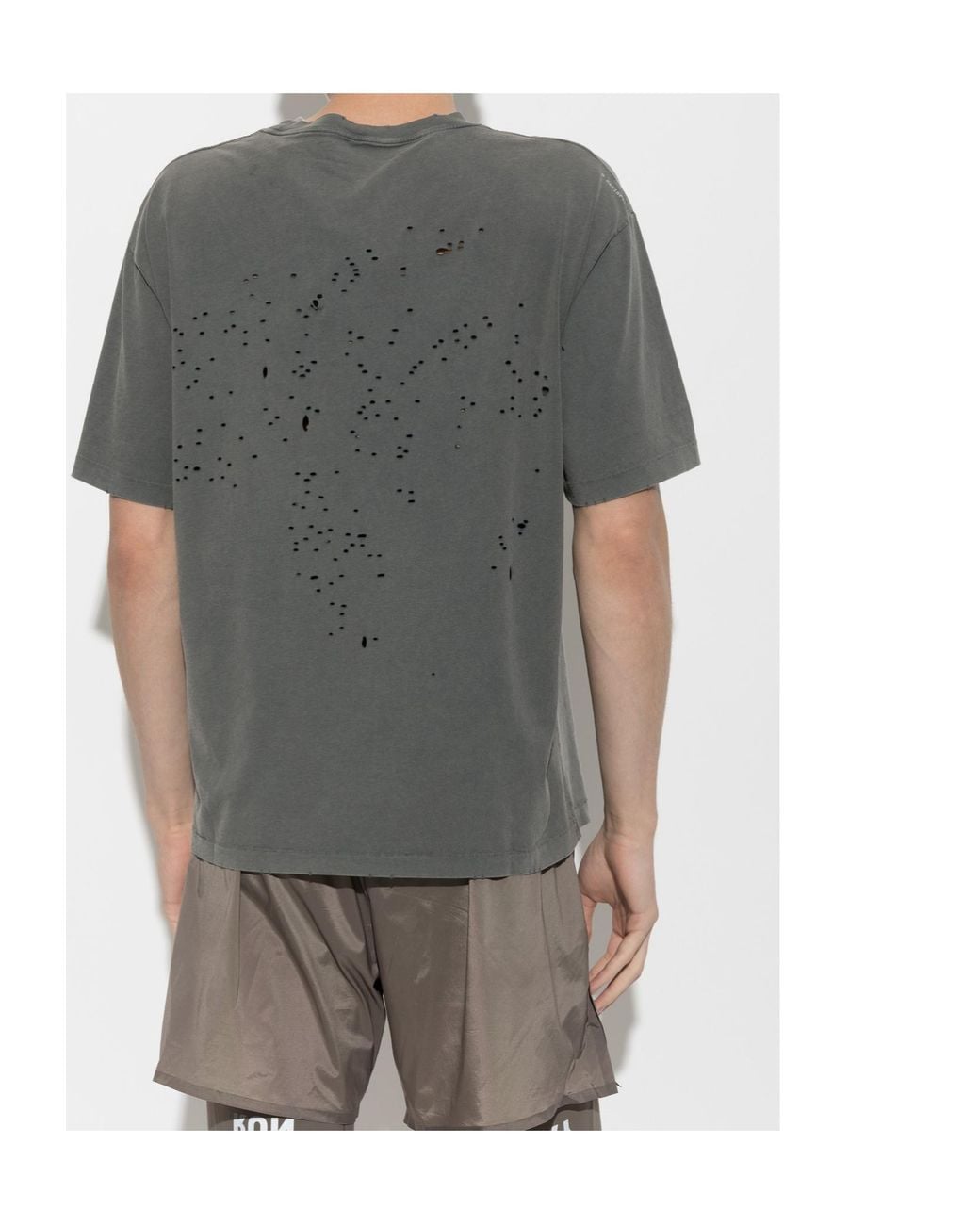 Satisfy Gray Mothtech Distressed T-Shirt for men