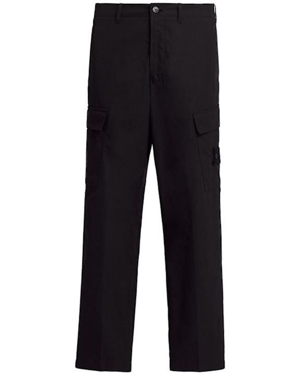 Stone Island Brown Weatherproof Cotton Canvas Pants for men