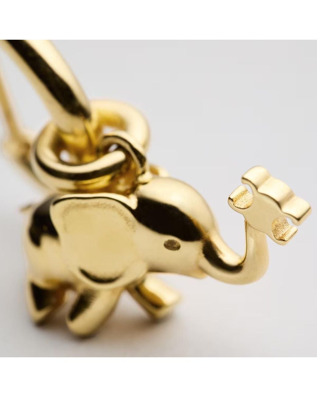 Céline Metallic Charms Elephant Earring
