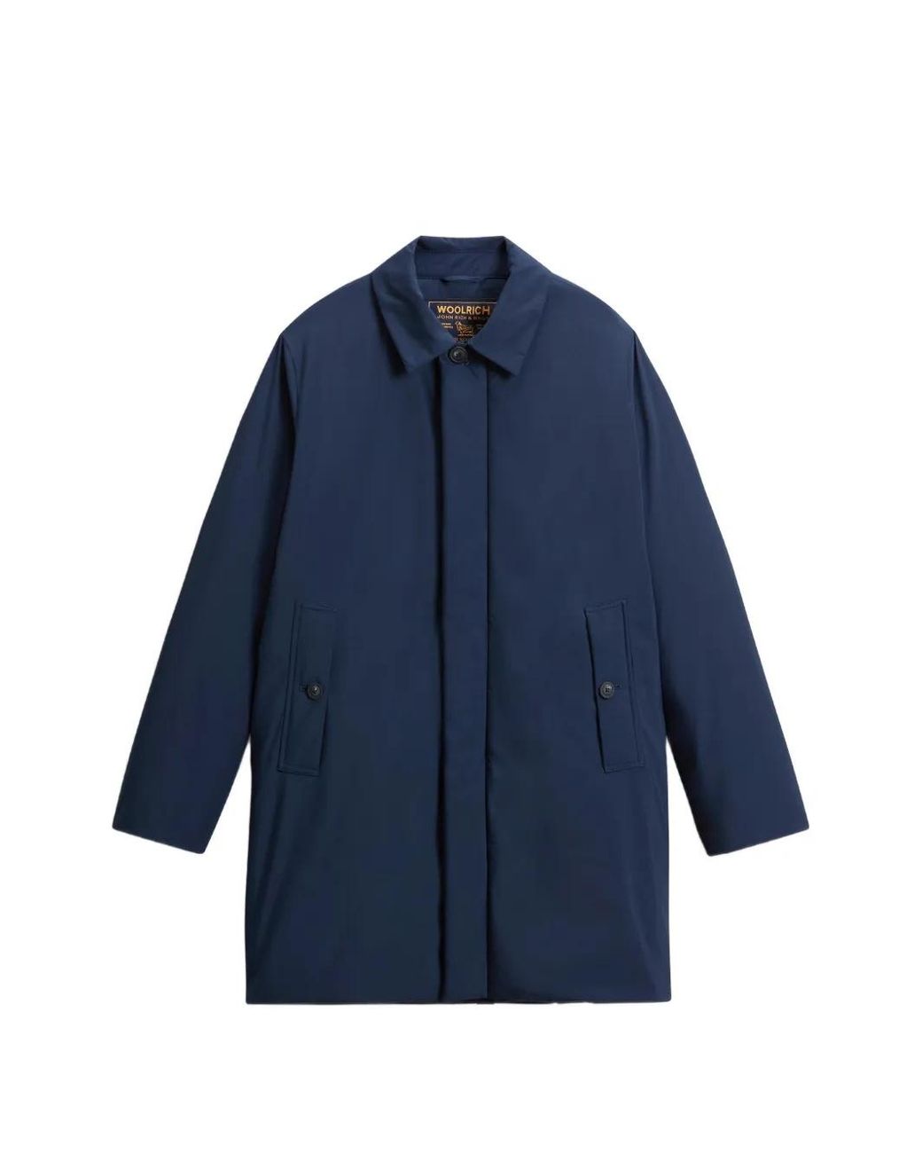 Woolrich Blue Cloud Lamar Single-Breasted Coat for men