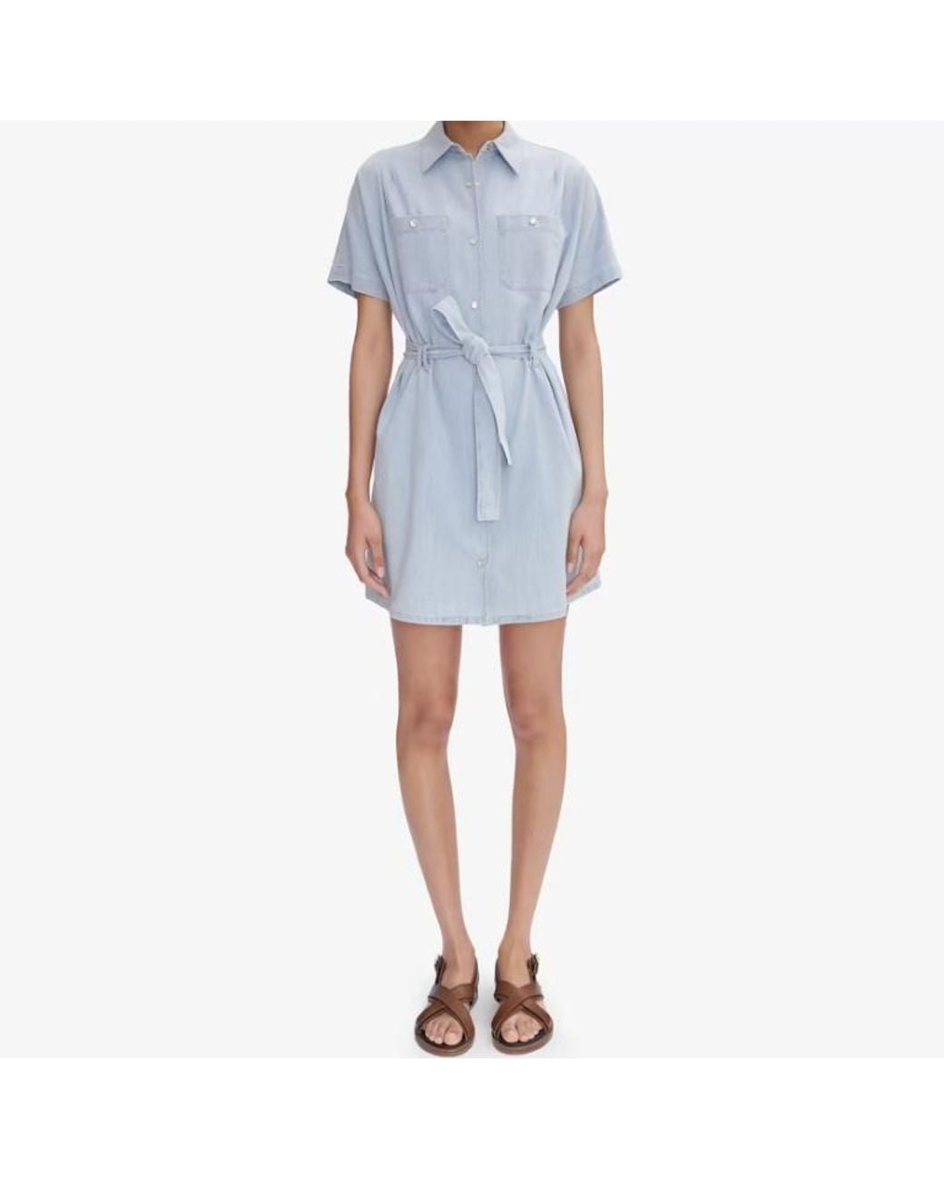 A.P.C. Blue Suzanne Mini Dress