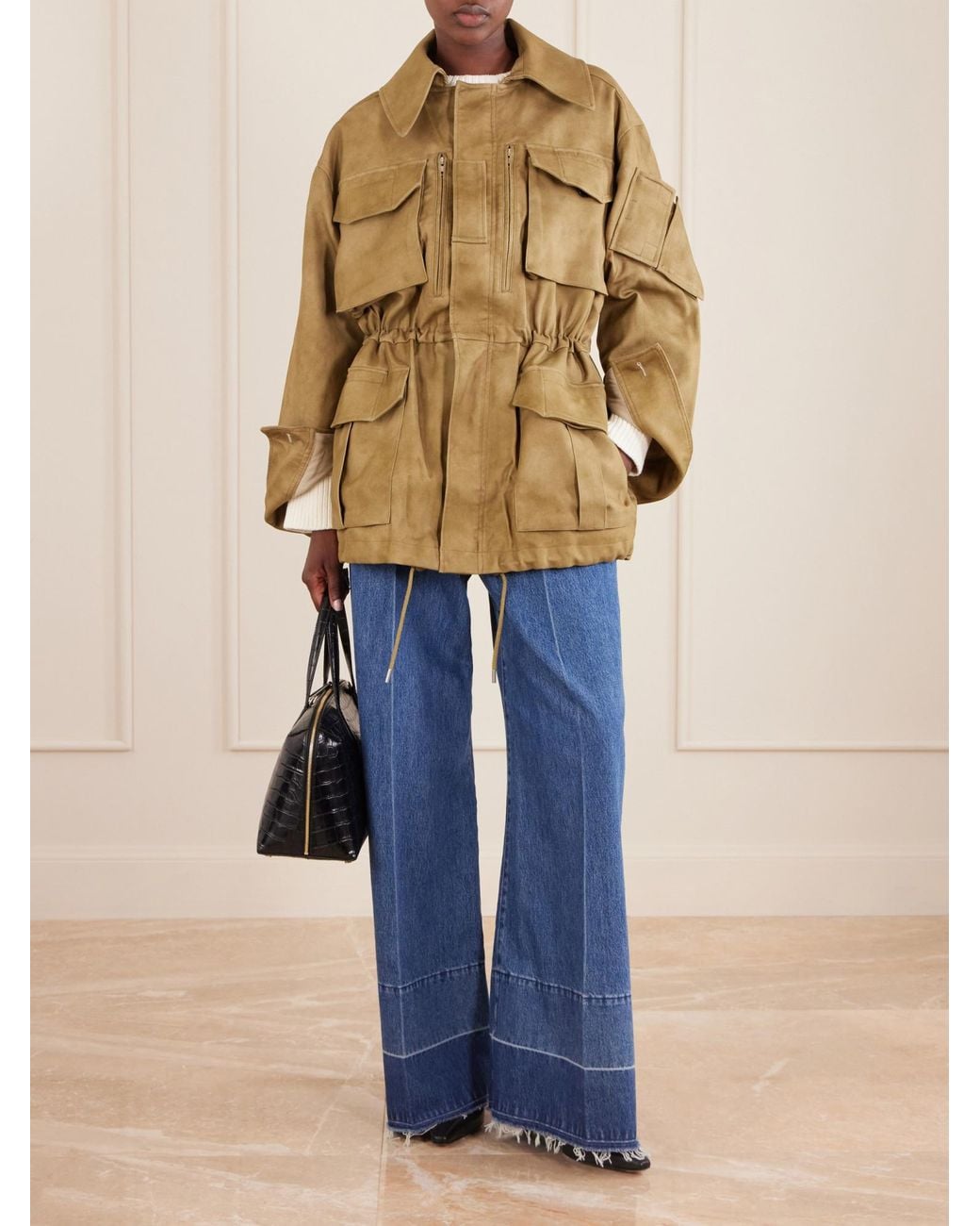 Co. Green Tton-Blend Military Jacket