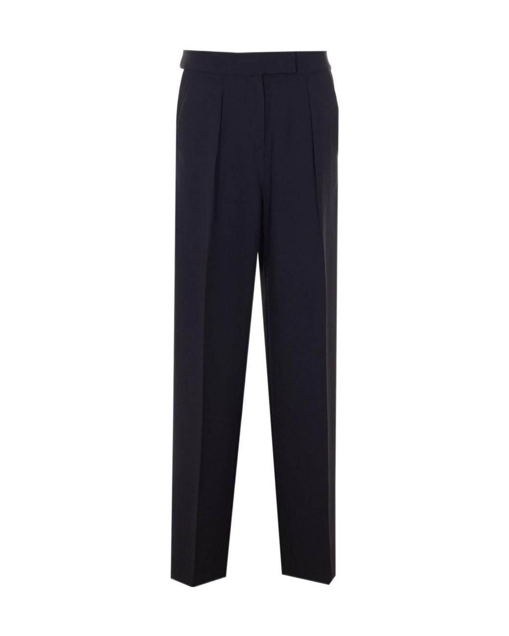 Patrizia Pepe Blue Side-Stripe Wide-Leg Pants