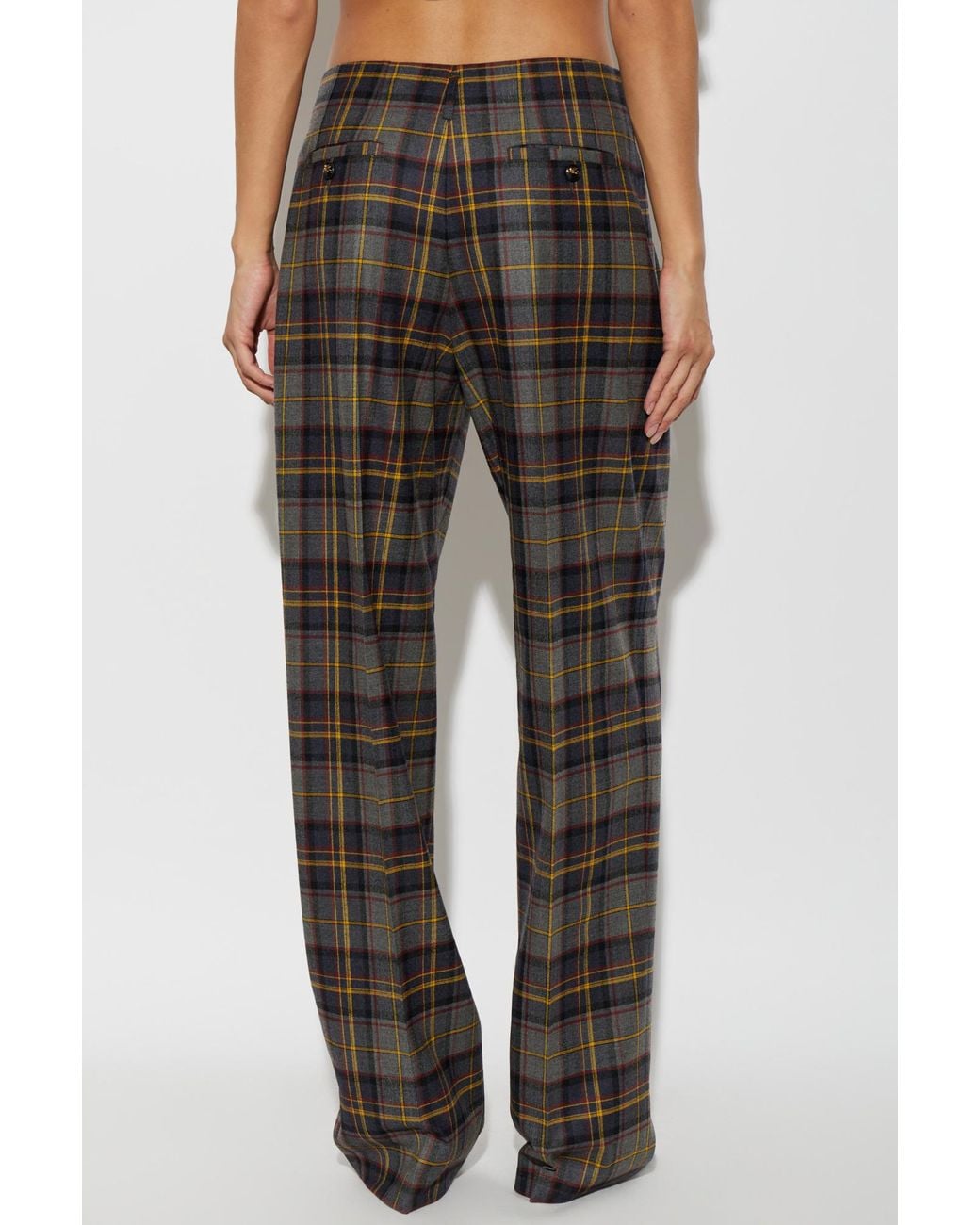 Etro Black Checked Pleated Pants
