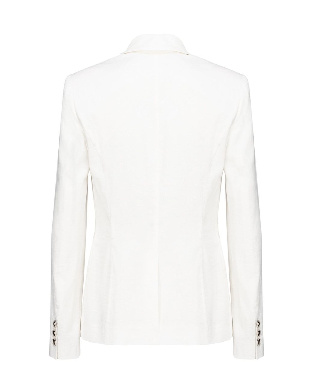 Pinko White Single-Breasted Tailored Blazer