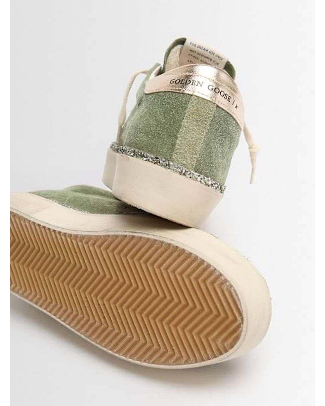 Golden Goose Deluxe Brand Green Hi Star Waxed Suede Sneakers