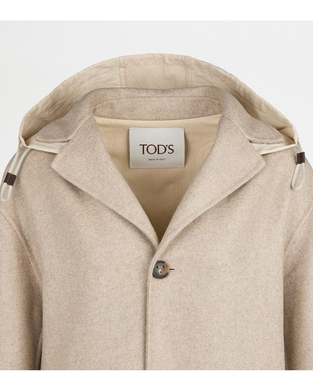 Tod's Natural Belted Hooded Jacket