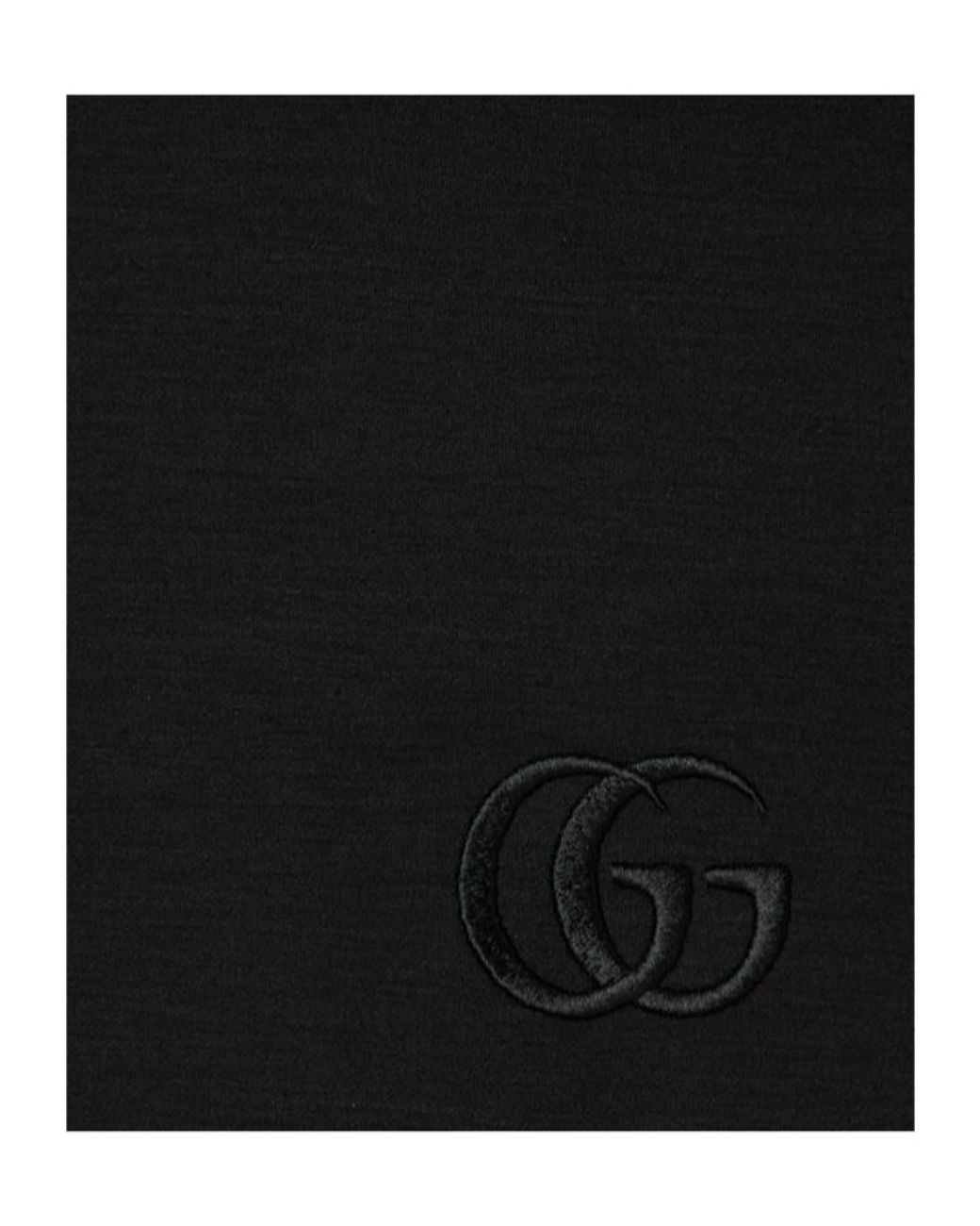 Gucci Black Rayon Jersey T-Shirt With Embroidery