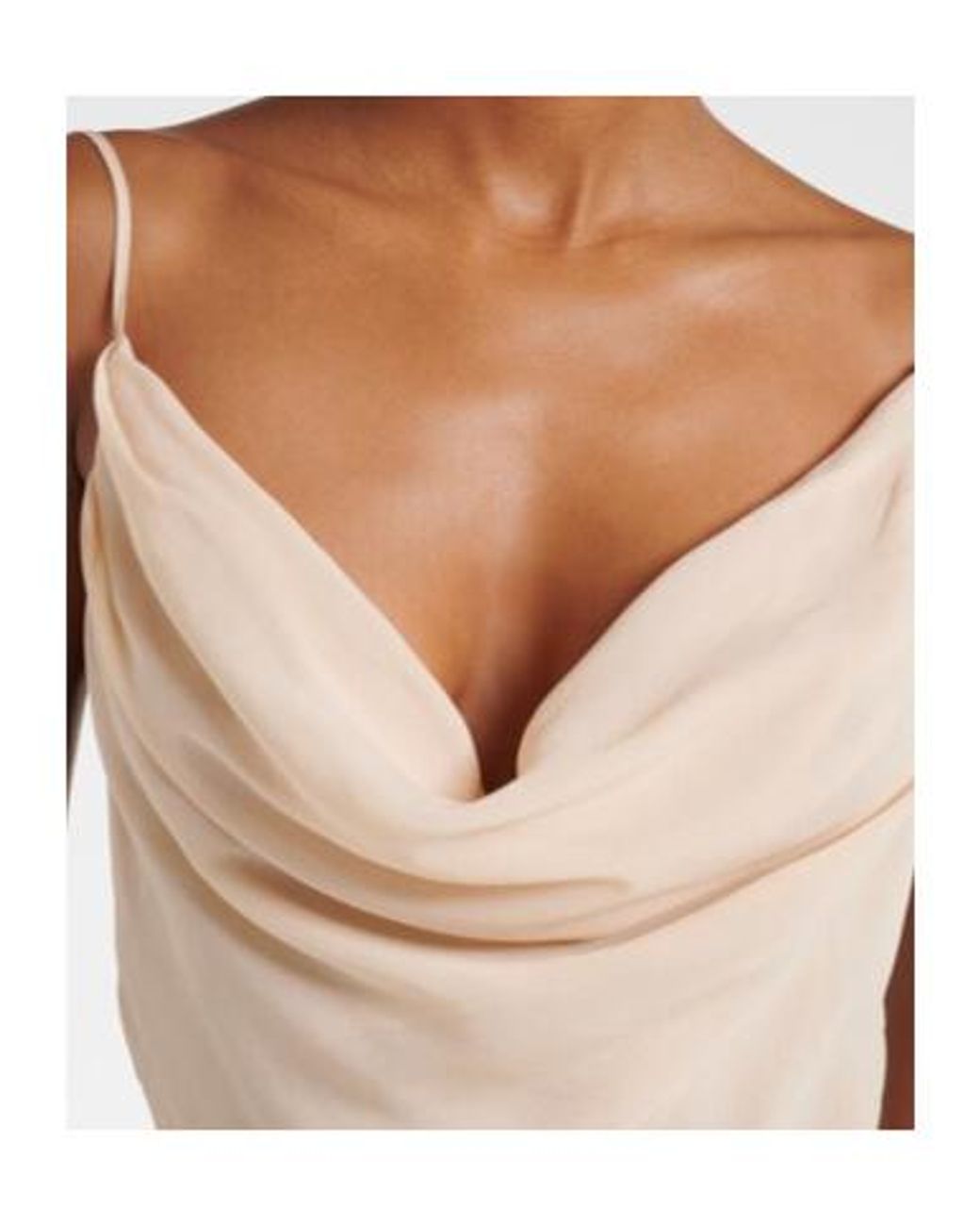 Blumarine Natural Georgette Maxi Dress