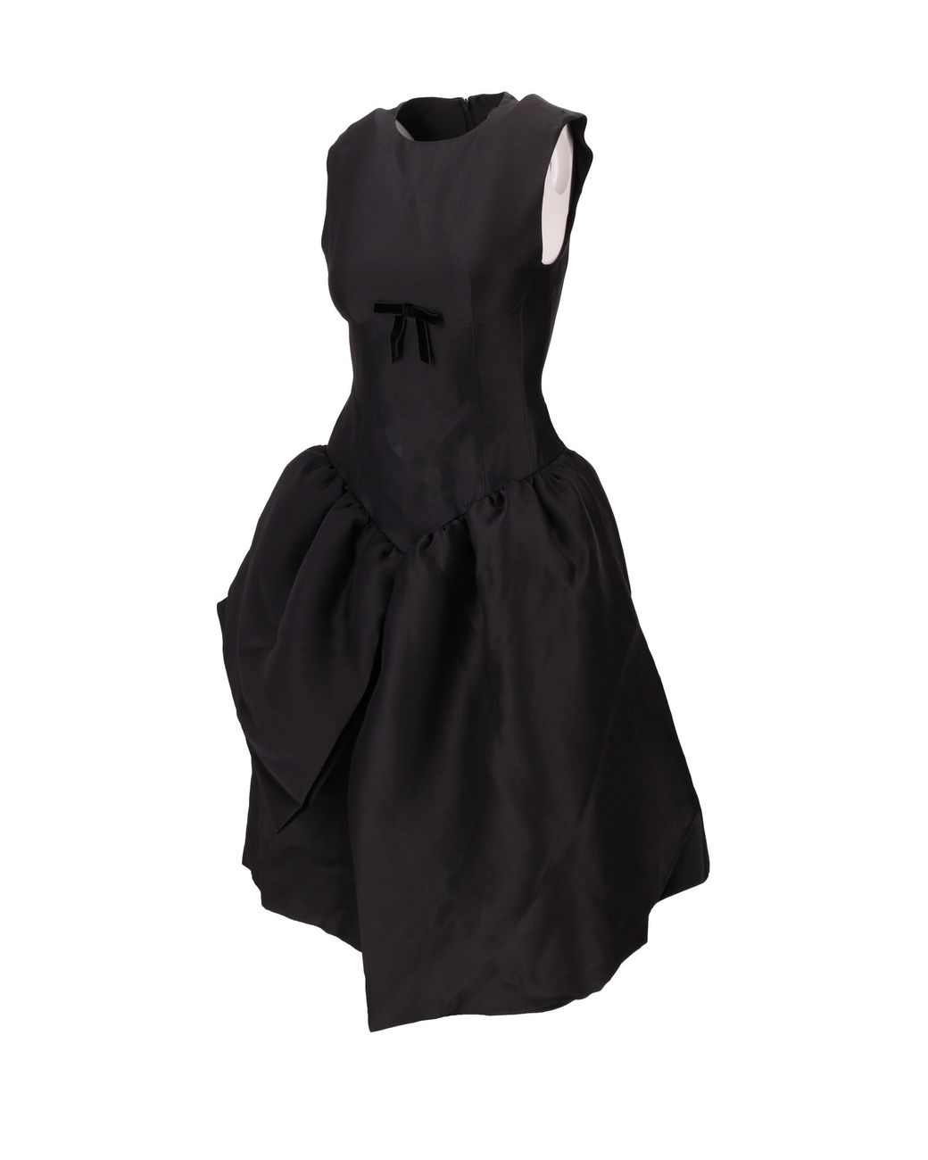 ShuShu/Tong Black Smocked-Panel Dress