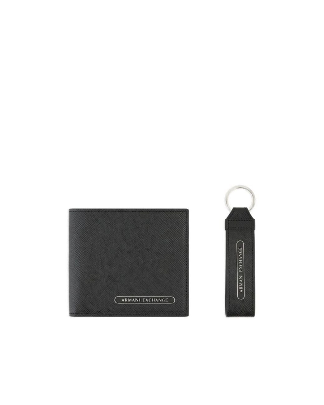 ARMANI EXCHANGE White Logo-Plaque Wallet for men