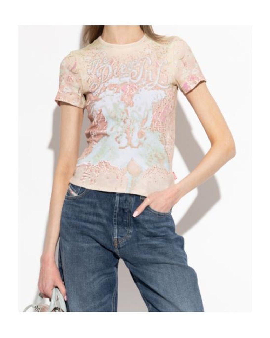 DIESEL White T-Bril T-Shirt