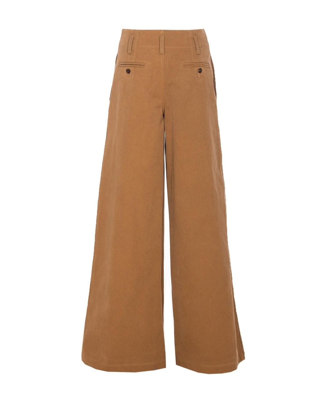 Chloé White High-Rise Wide-Leg Trousers