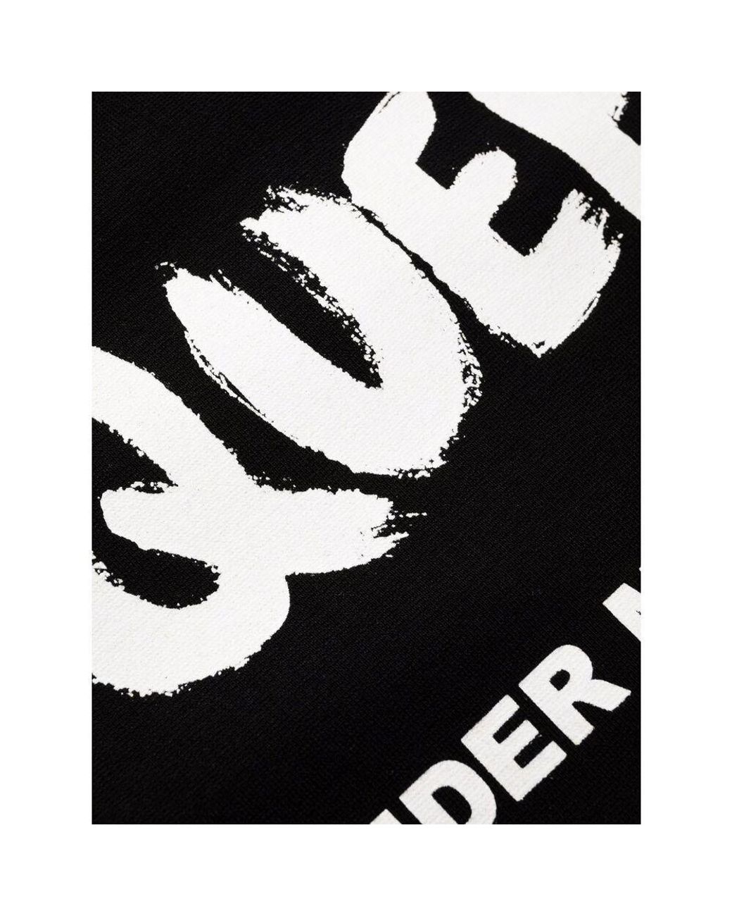 McQueen Black Logo Print Mini Dress