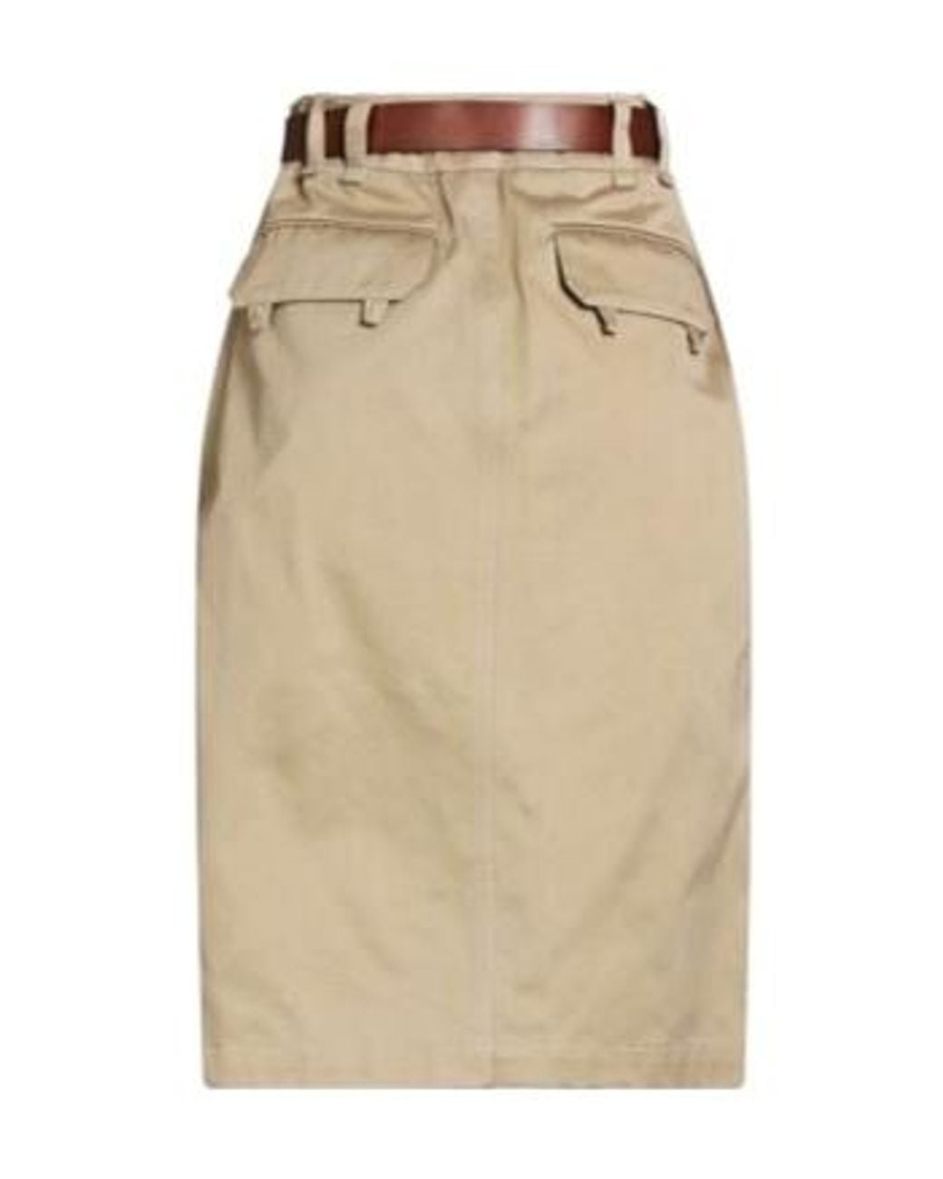 Saint Laurent Natural Solid Color Umbrella Skirt