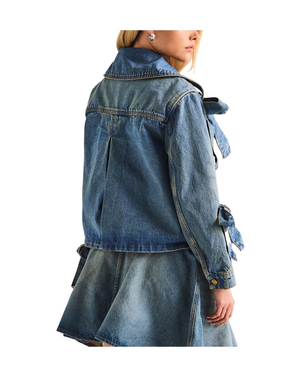 Ganni Blue Light Washed Denim Jacket