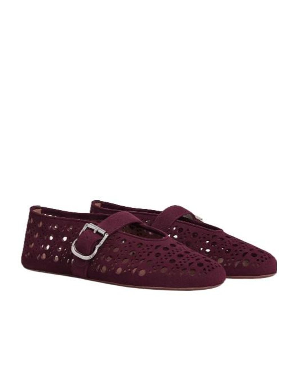 Alaïa Purple Alaïa Vienne Flat Ballerinas