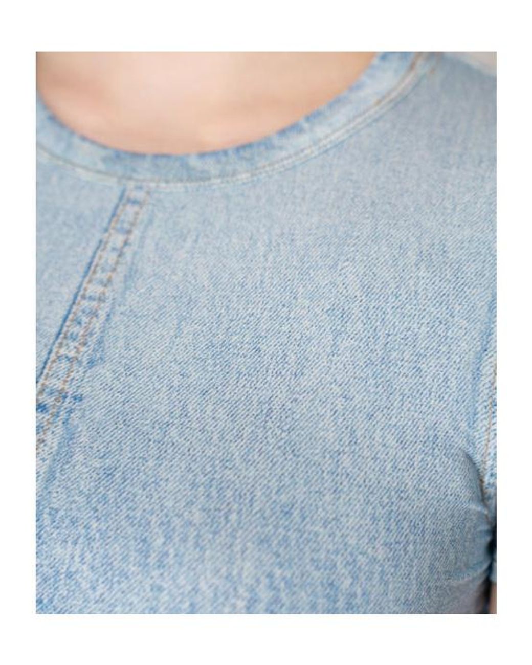 Rag & Bone Blue Crewneck Short-Sleeved Denim T-Shirt
