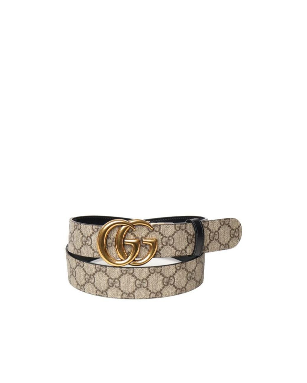 Gucci White Gg Marmont Reversible Belt for men