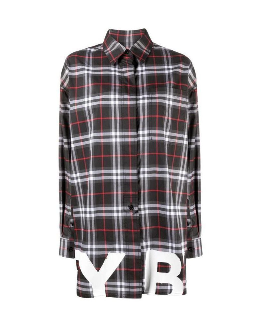 Burberry Multicolor Logo-Print Checked Shirt